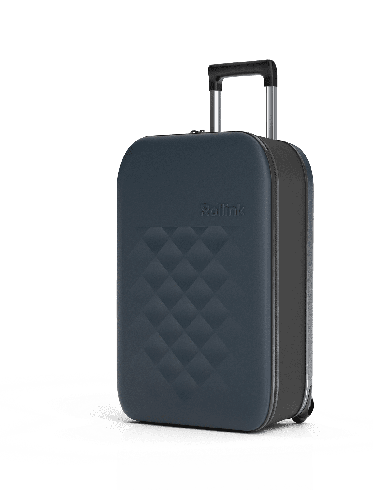 Чемодан складной Rollink Vega II 55x40x20 см, 2 колеса, серо-синий-3