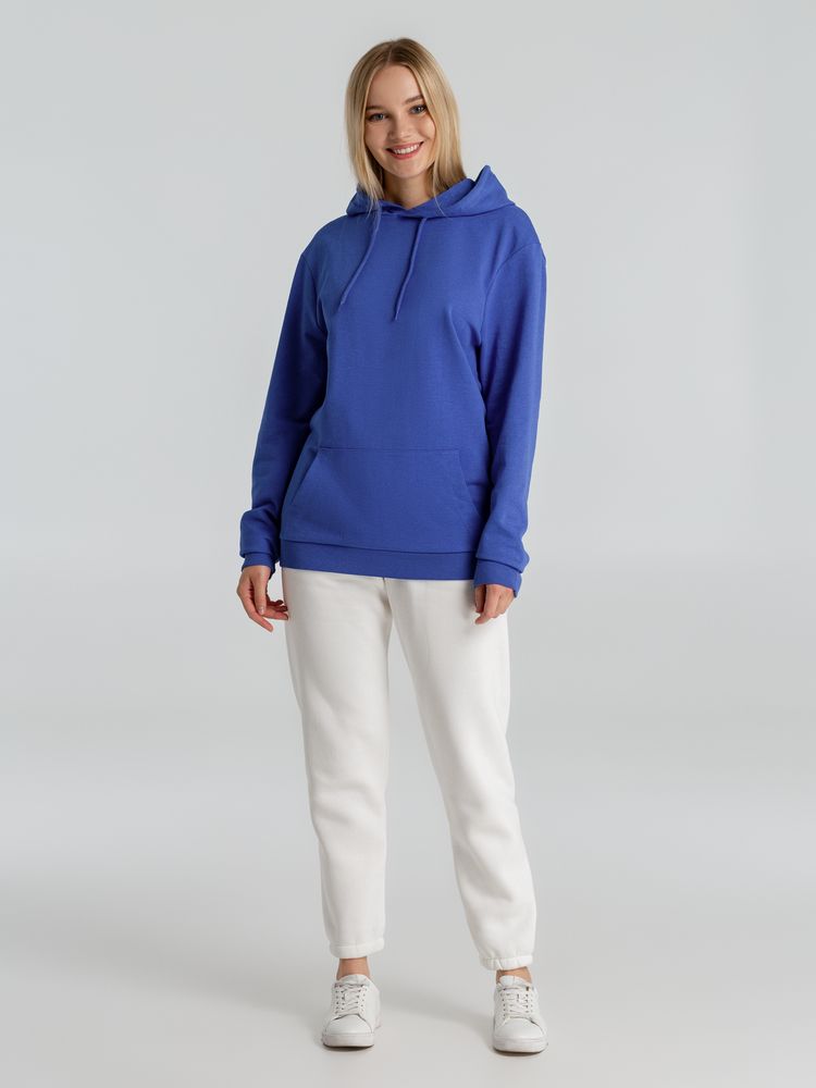 Толстовка с капюшоном унисекс Hoodie, ярко-синий меланж-3