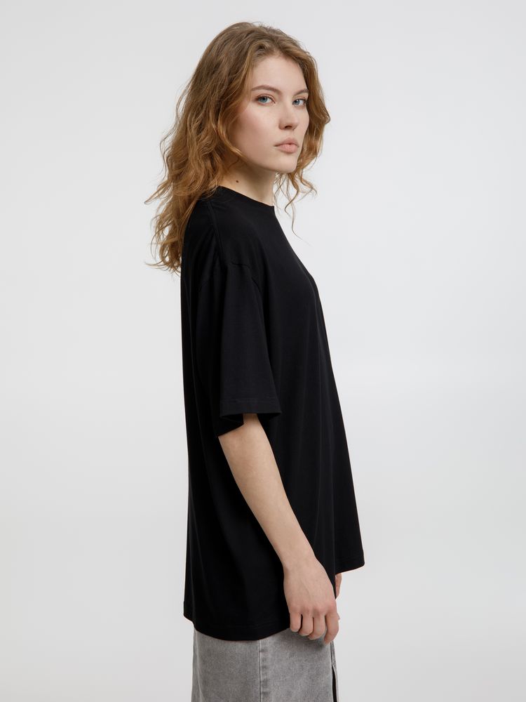 Футболка оверсайз унисекс Lavinia, черная-3