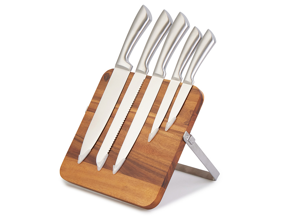 Набор ножей на магнитной подставке Терон-2