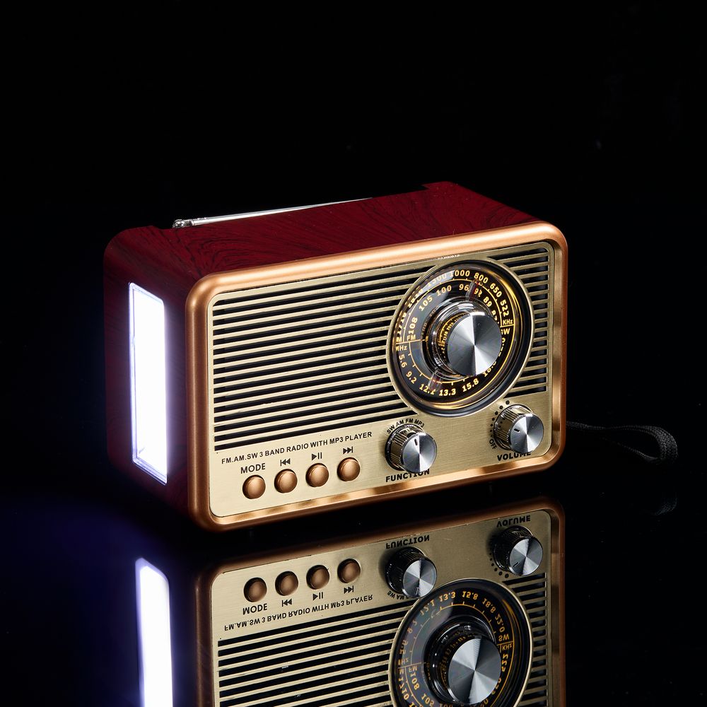 Bluetooth-колонка с радио Listenberg, коричневая-8