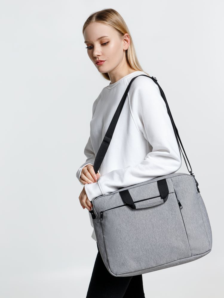 Сумка для ноутбука Oneworld, серая-4