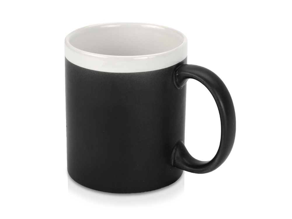 Кружка с покрытием для рисования мелом Да Винчи, черный/белый-0