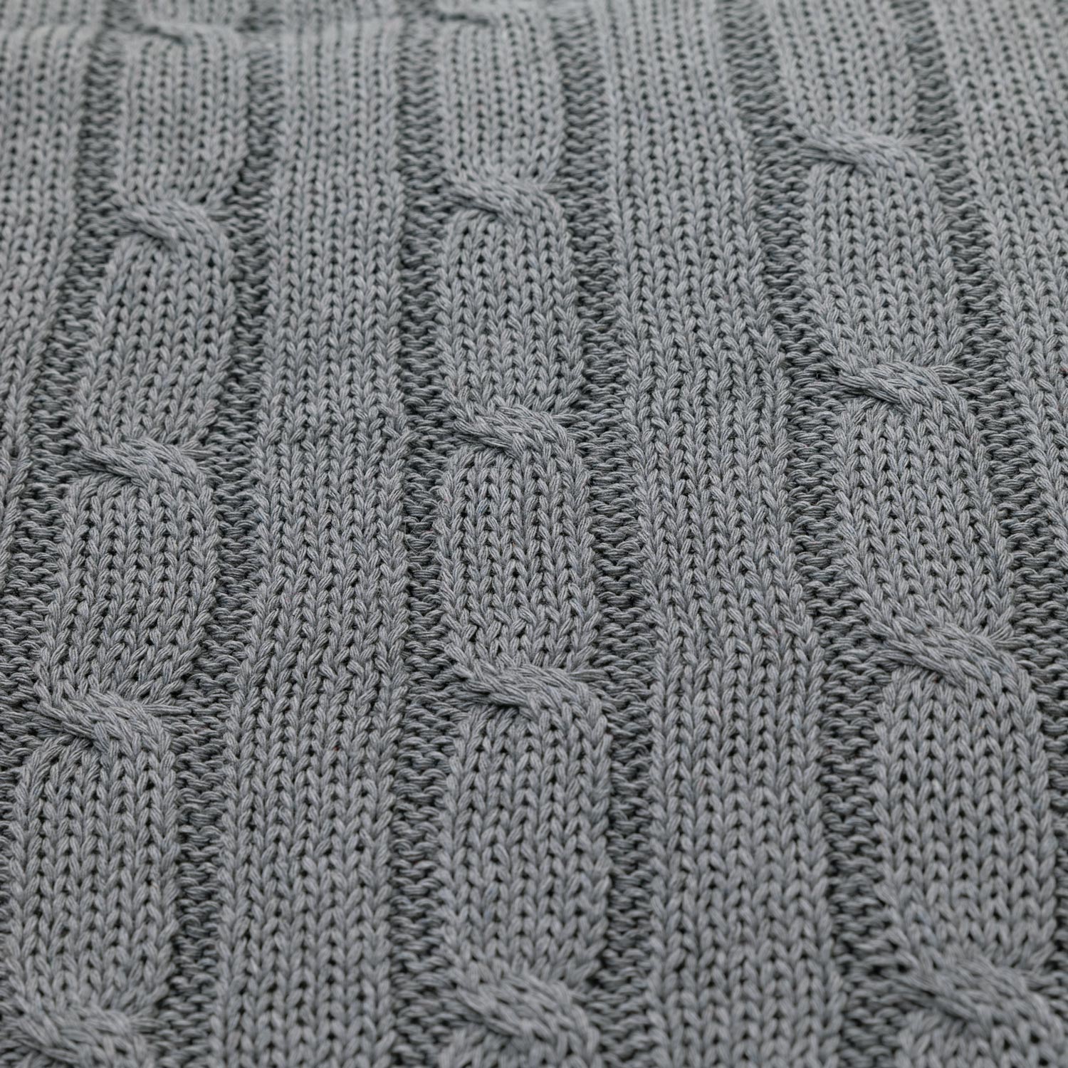 Плед Fado вязаный, серый (без подарочной коробки)-6