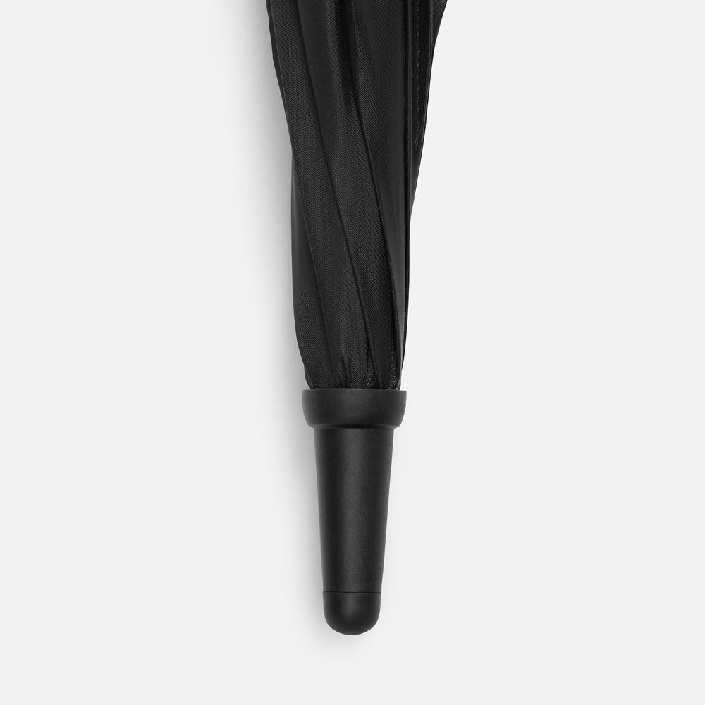 Зонт-трость Hidecolor с цветными спицами, черный с оранжевым-3