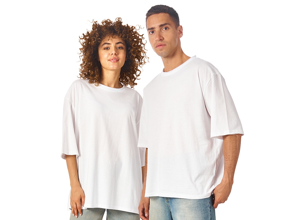 Футболка оверсайз Liyon унисекс, белый-0