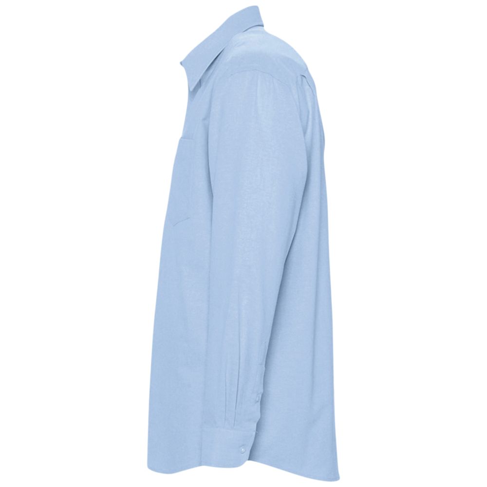 Рубашка мужская с длинным рукавом Boston, голубая-3