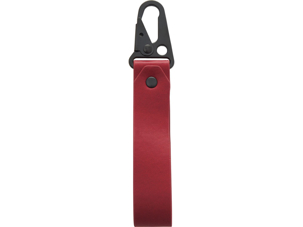 Брелок-ремувка из эко-кожи с карабином Domino, красный-1