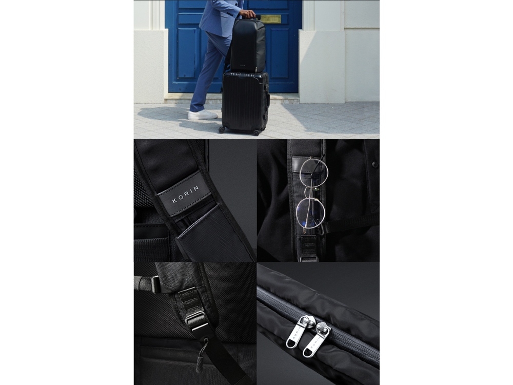 Атикражный рюкзак FlipPack для ноутбука 15.6, черный-13