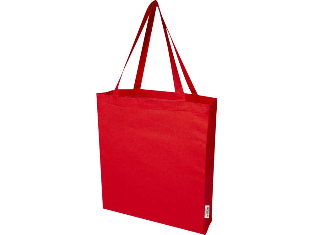 Madras эко- сумка с ластовицей из переработанного хлопка, сертифицированного согласно GRS, плотностью 140 г/м² - Красный-0