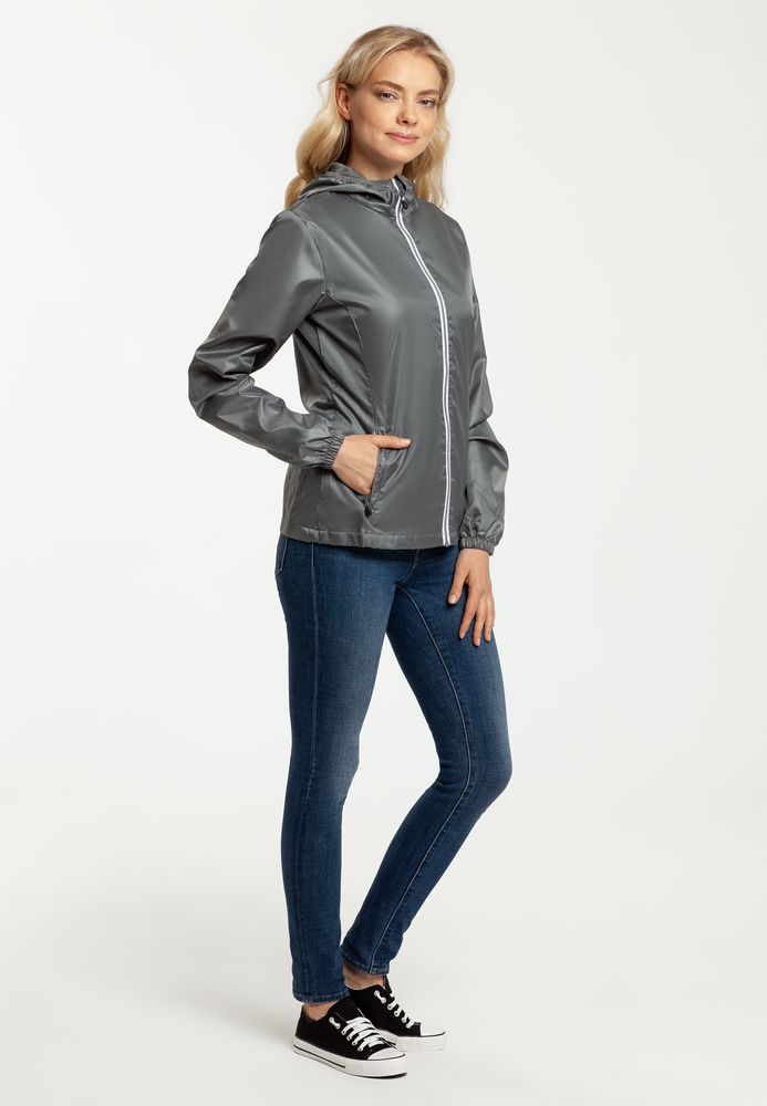 Ветровка женская Fastplant серая-5