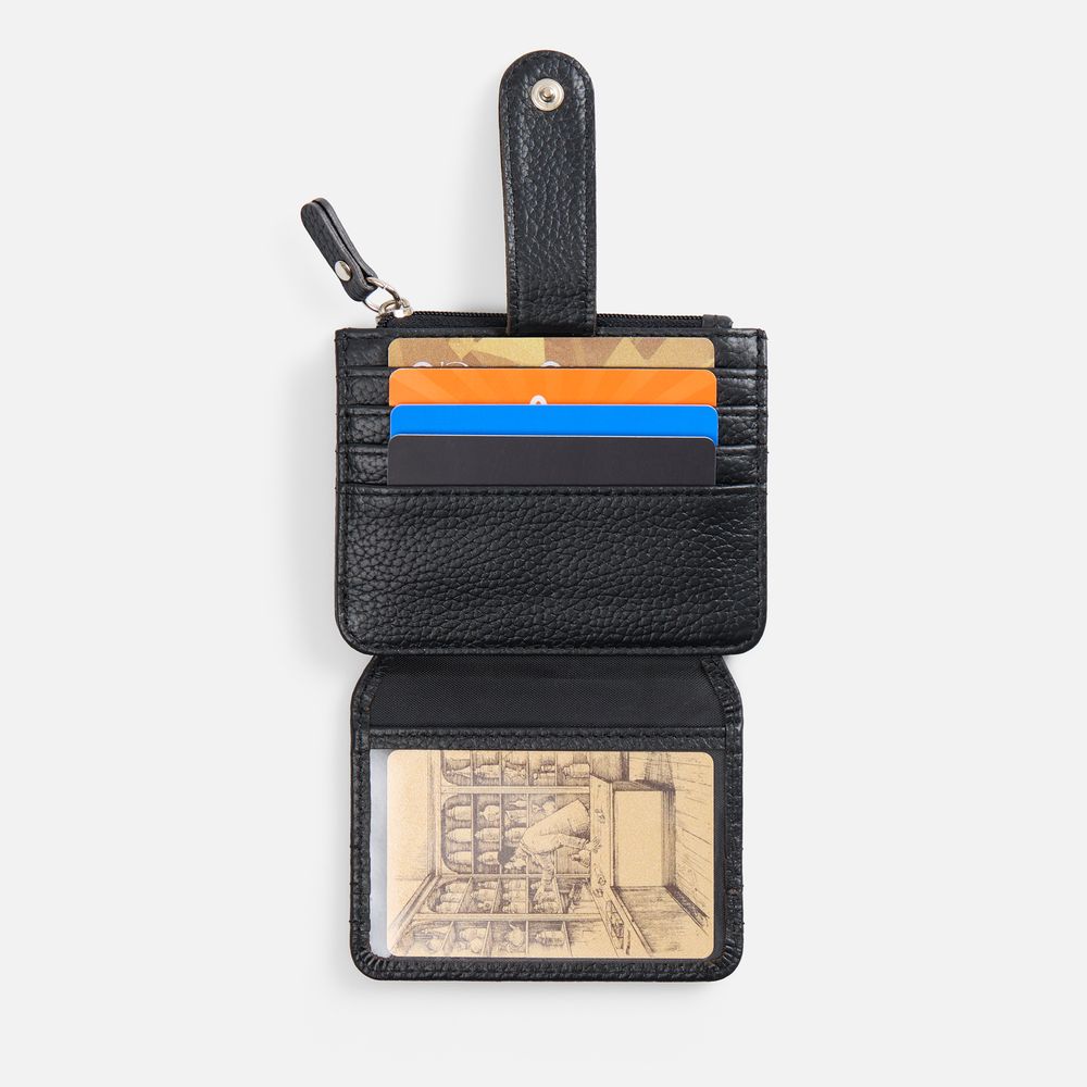 Картхолдер на молнии Unison, черный-2