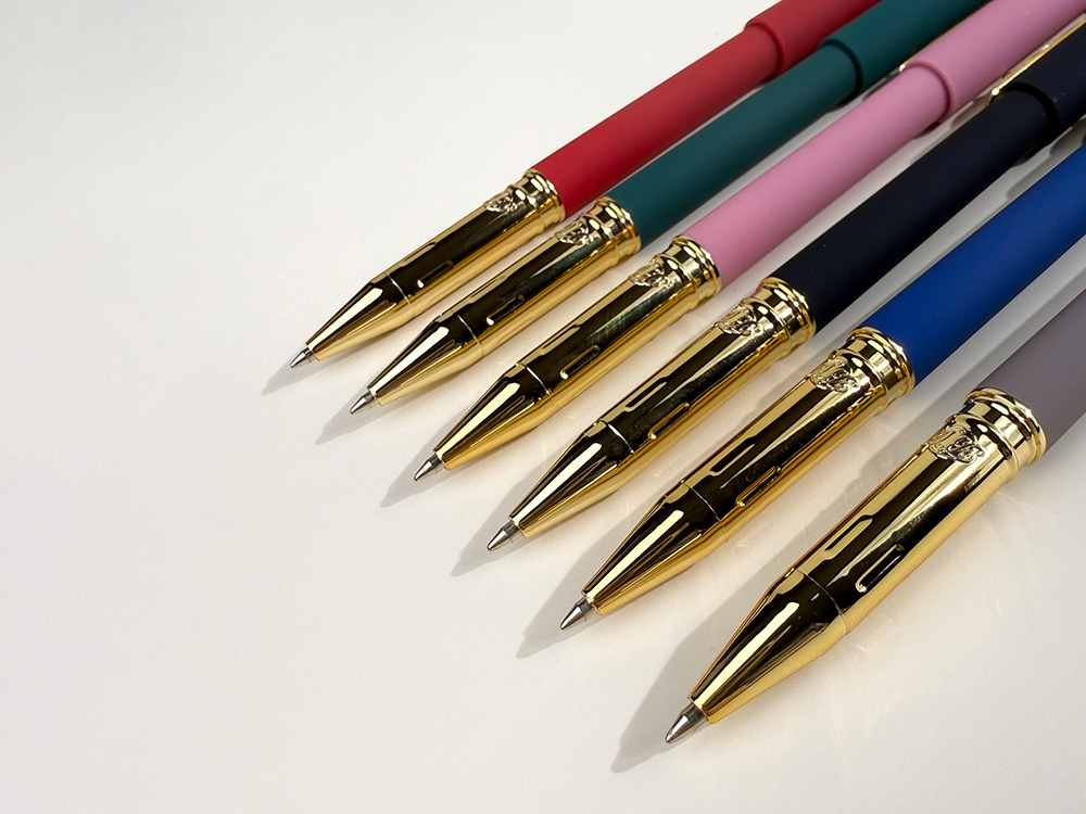 Ручка пластиковая шариковая Parliament, 0,7 мм, синие чернила, зеленый/золотистый-7