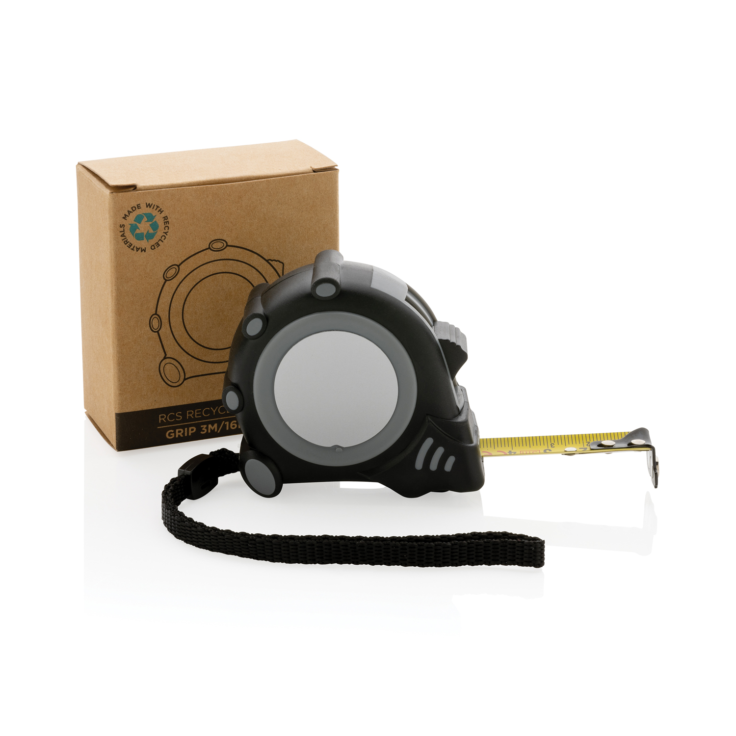 Рулетка Grip из переработанного пластика RCS, 3 м/16 мм-1
