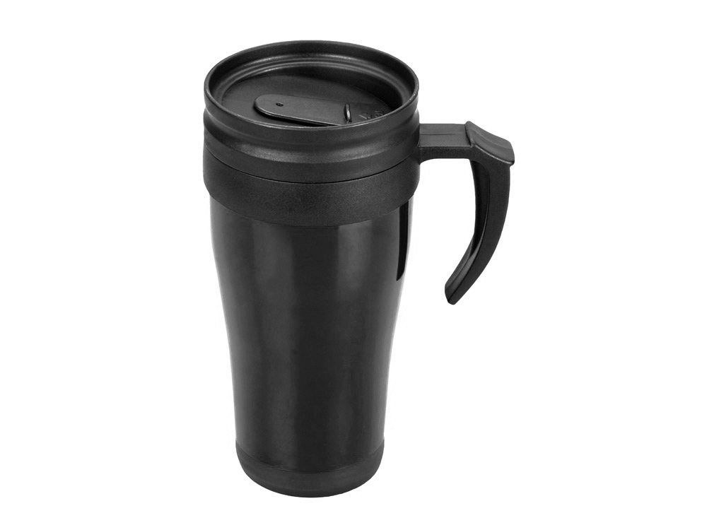 Подарочный набор с пледом, термокружкой и миндалем в шоколадной глазури Tasty hygge, черный-4