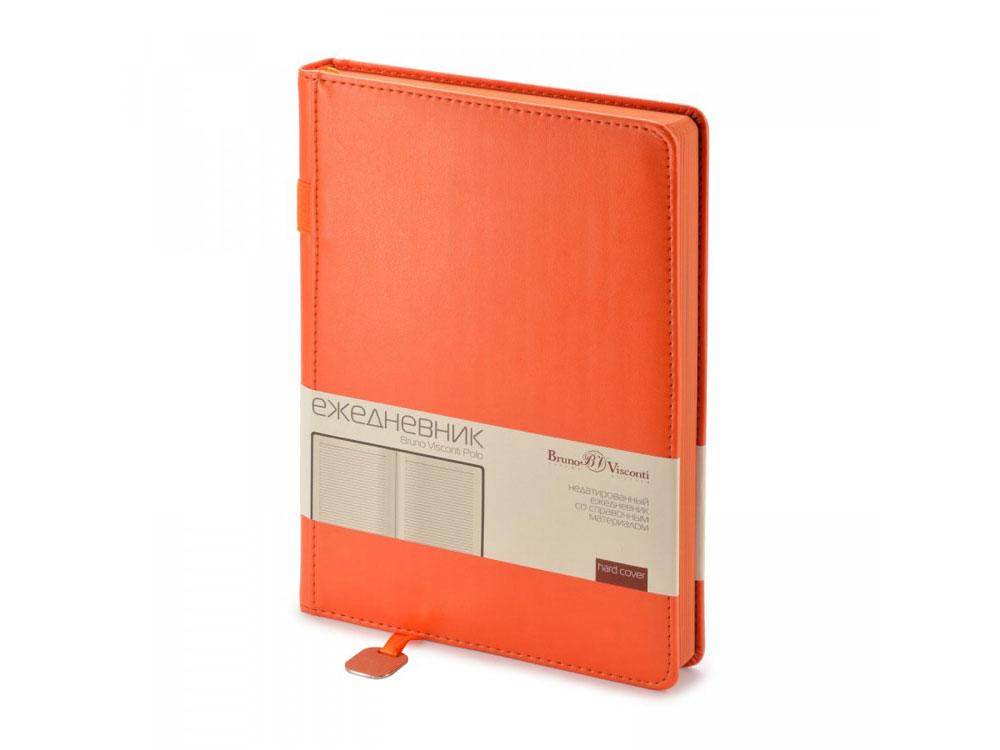 Ежедневник А5 недатированный Polo, оранжевый-0