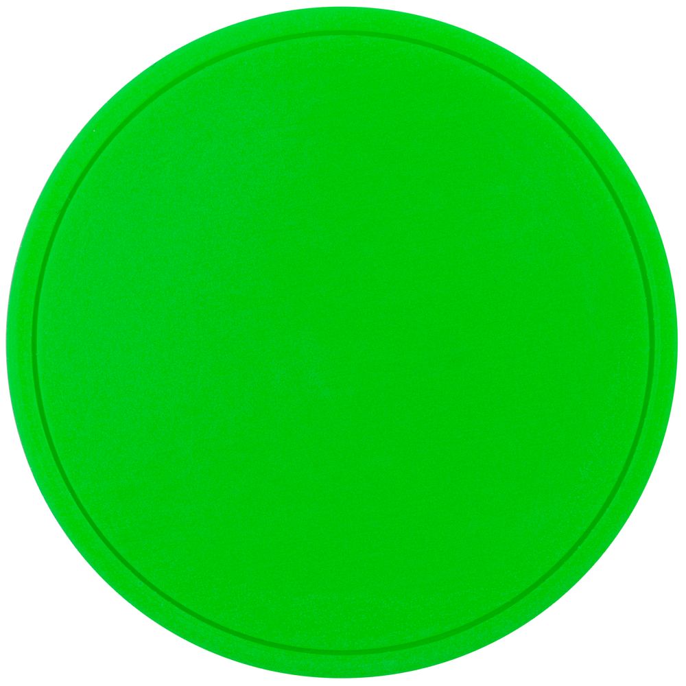 Лейбл из ПВХ Dzeta Round, L, зеленый неон-1