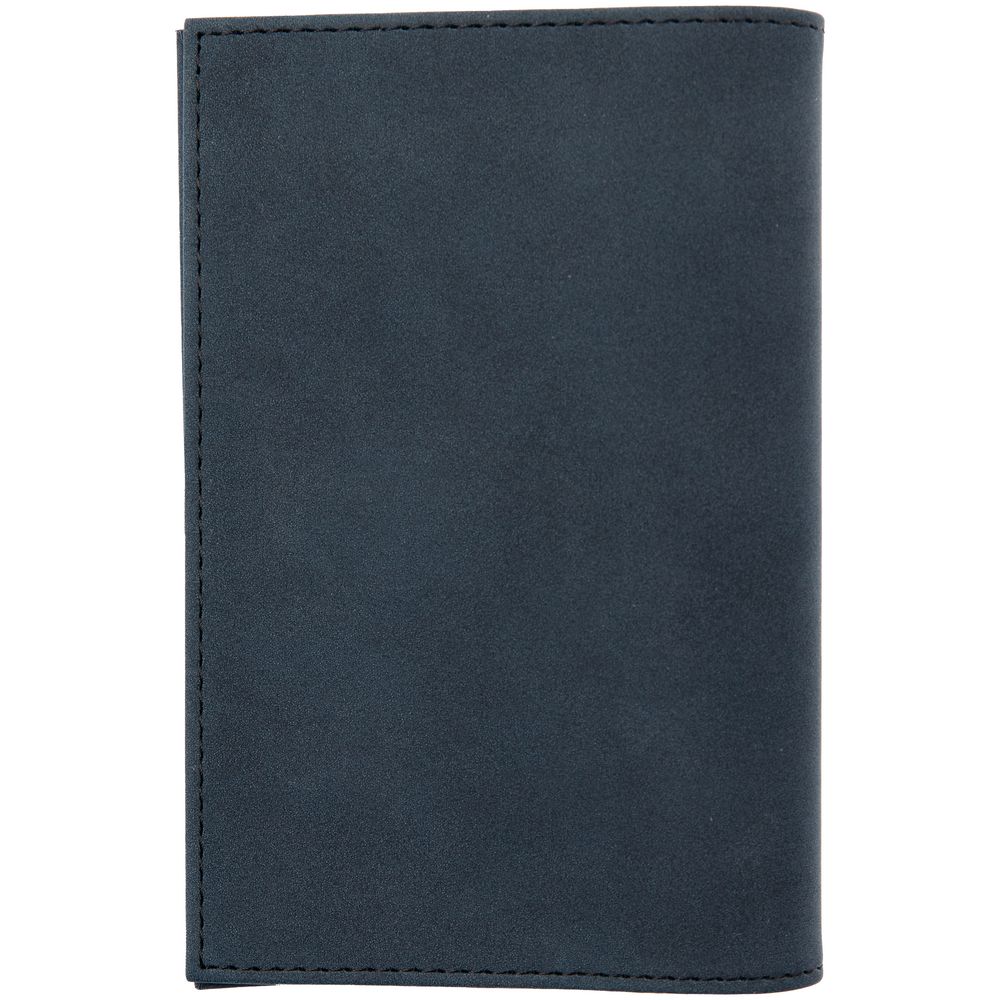 Обложка для паспорта Nubuk, синяя-2