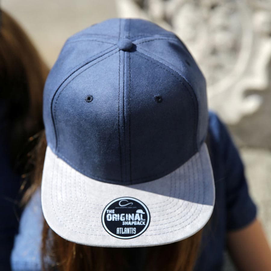 Бейсболка VIBE, 6 клиньев, пластиковая застежка, темно-синий, серый-5