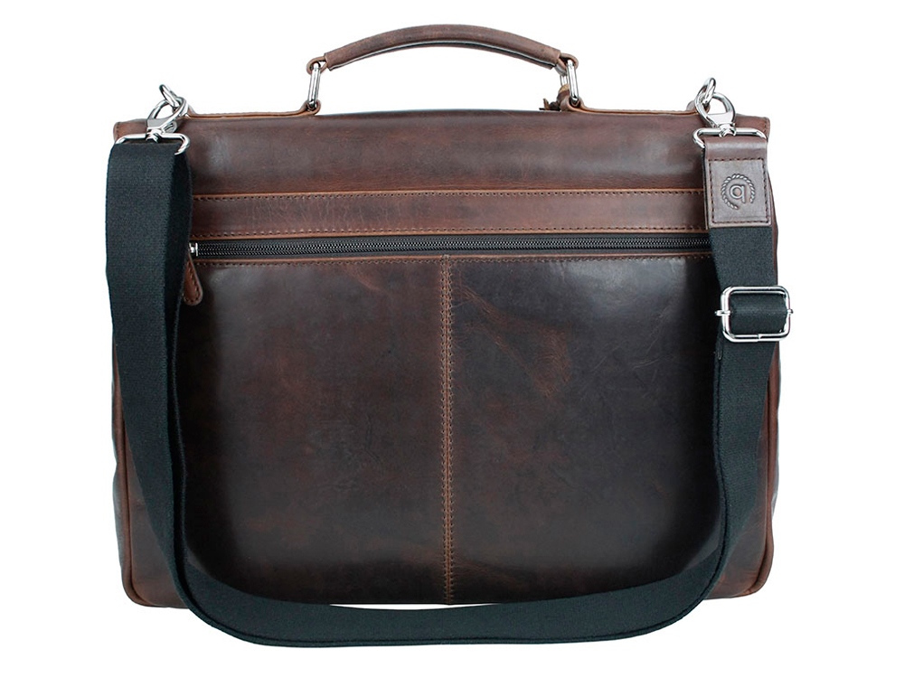 Портфель BUGATTI РОМАНО | ROMANO 15'', коричневый, натуральная воловья кожа, 39х8х30 см-1