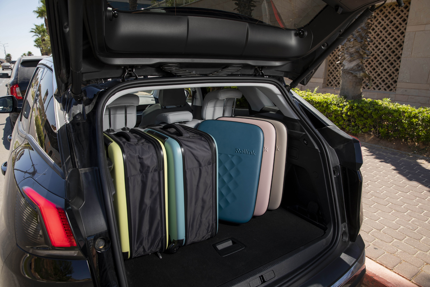 Чемодан складной Rollink Vega II 55x40x20 см, 2 колеса, сине-зеленый-13