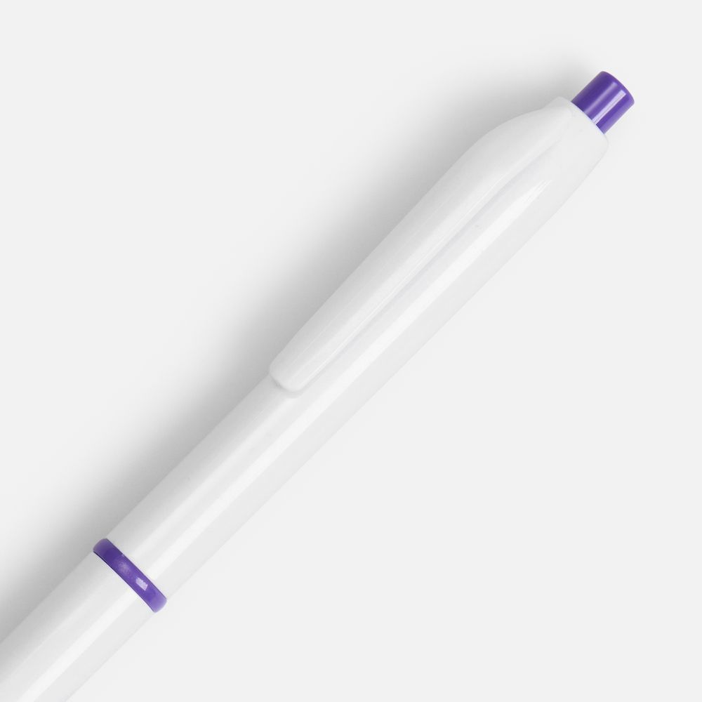 Ручка шариковая Bright Pop, белая с фиолетовым-1