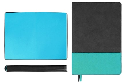Ежедневник Flexy Treviso Nuba Sand Color А5, серый/бирюзовый-2