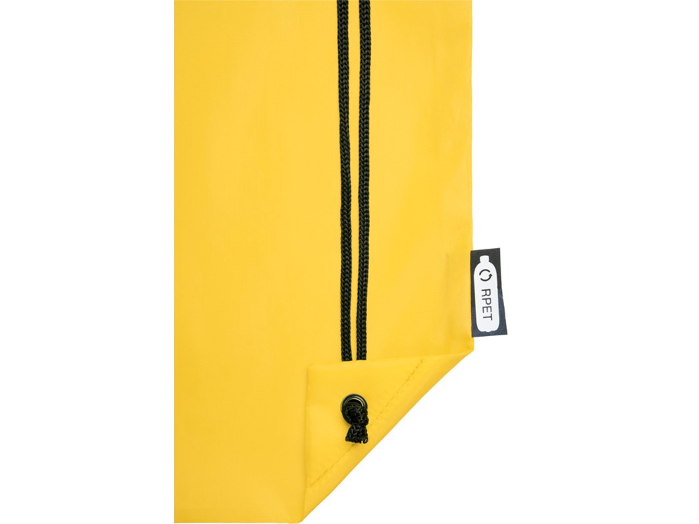 Рюкзак со шнурком Oriole из переработанного ПЭТ, желтый-4