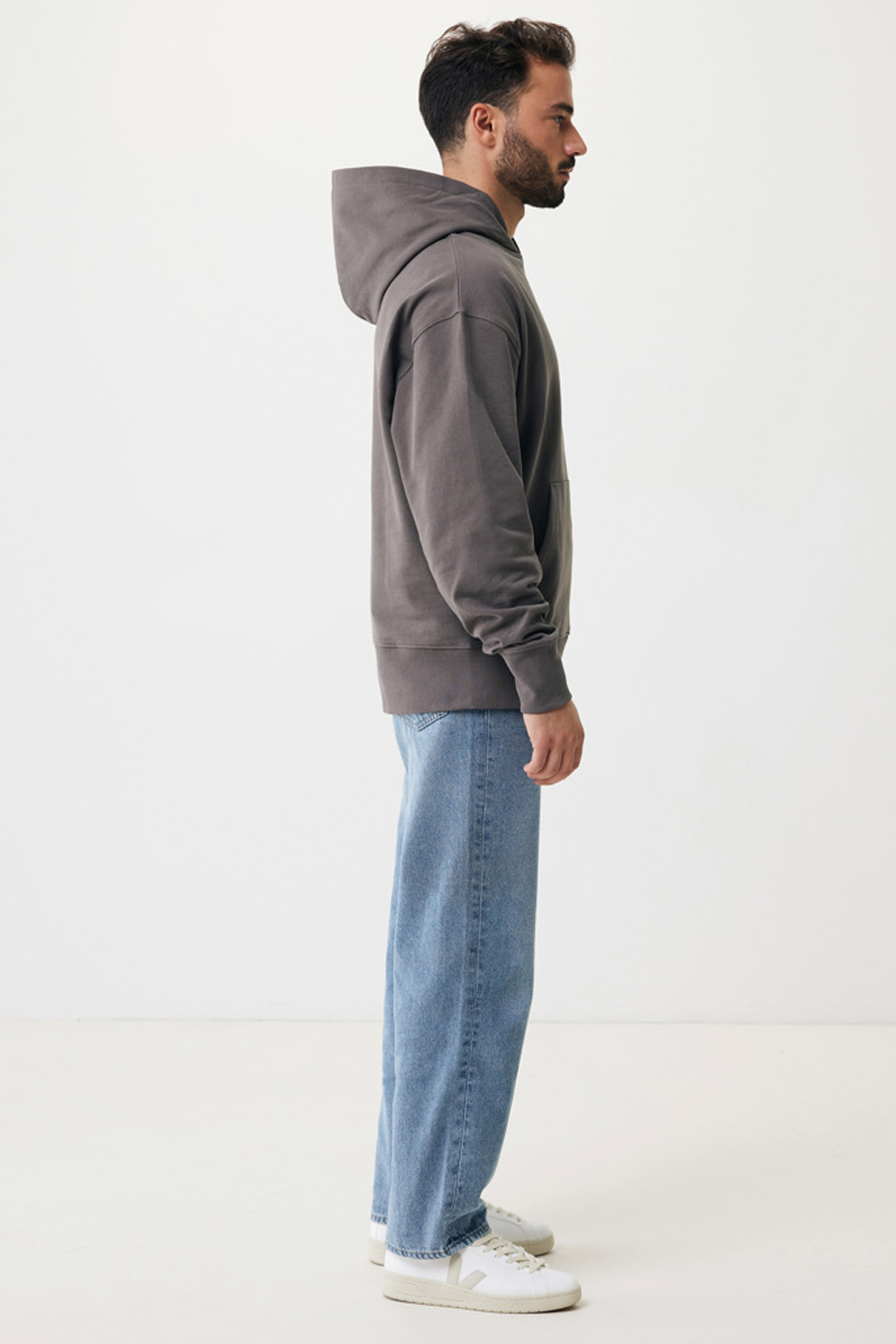 Худи Iqoniq Yoho из переработанного хлопка, свободный крой, унисекс, 340 г/м²-13