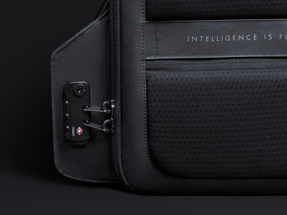 Водостойкий антикражный рюкзак Hipack для ноутбука 15.6, черный-10