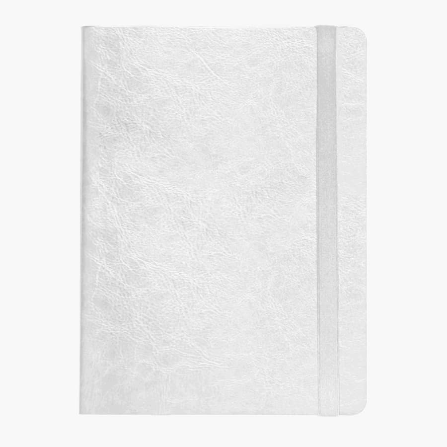 Ежедневник недатированный Boomer, А5,  белый, кремовый блок в линейку, без обреза, белый-1