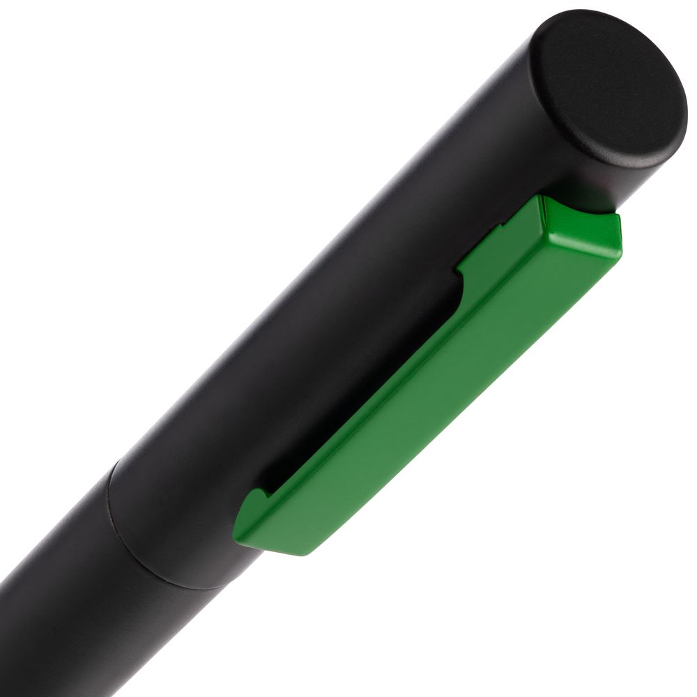 Ручка шариковая Inkolor, черная с зеленым-2