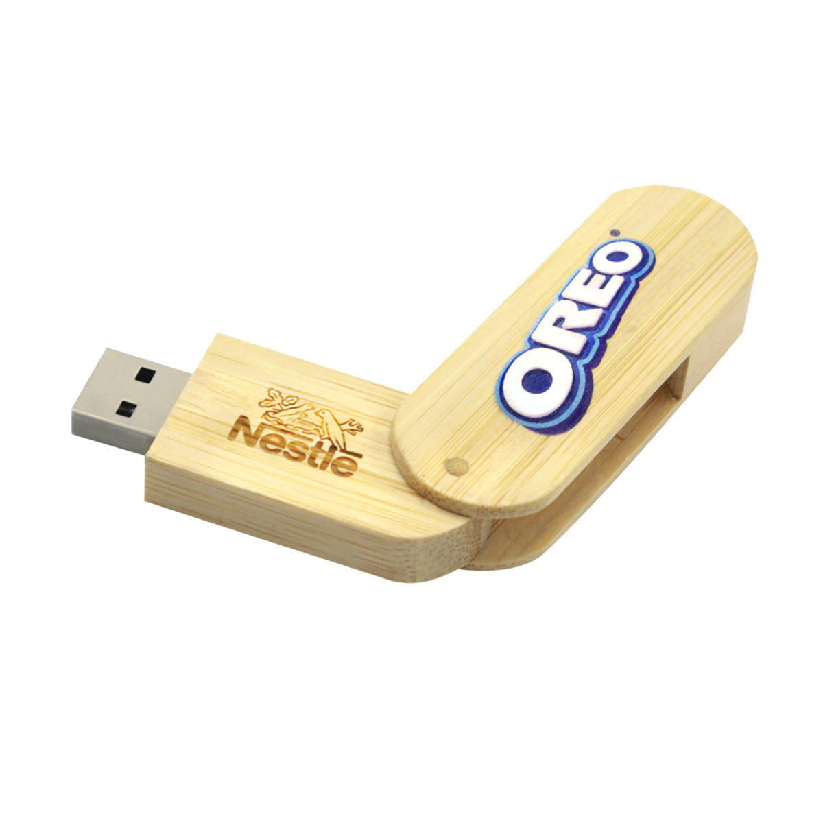 Флешка Green 16 Гб wooden color, Светло-коричневый-4
