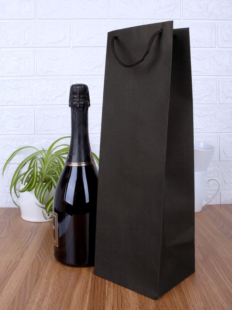 Пакет под бутылку Vindemia, черный-2