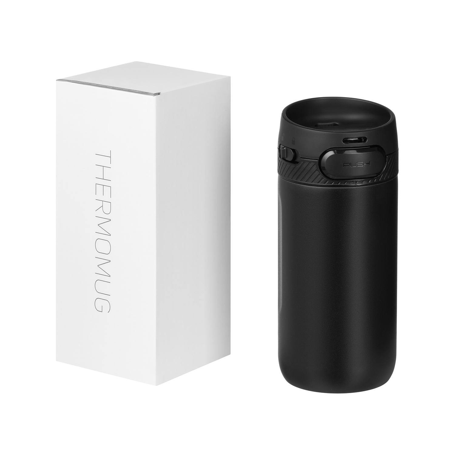 Термокружка вакуумная Toledo, черная глянцевая-6