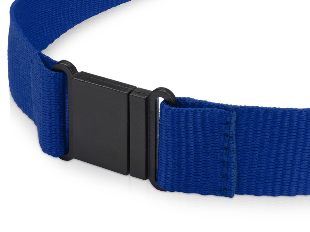 Ланьярд с карабином и замком безопасного разрыва, синий-2