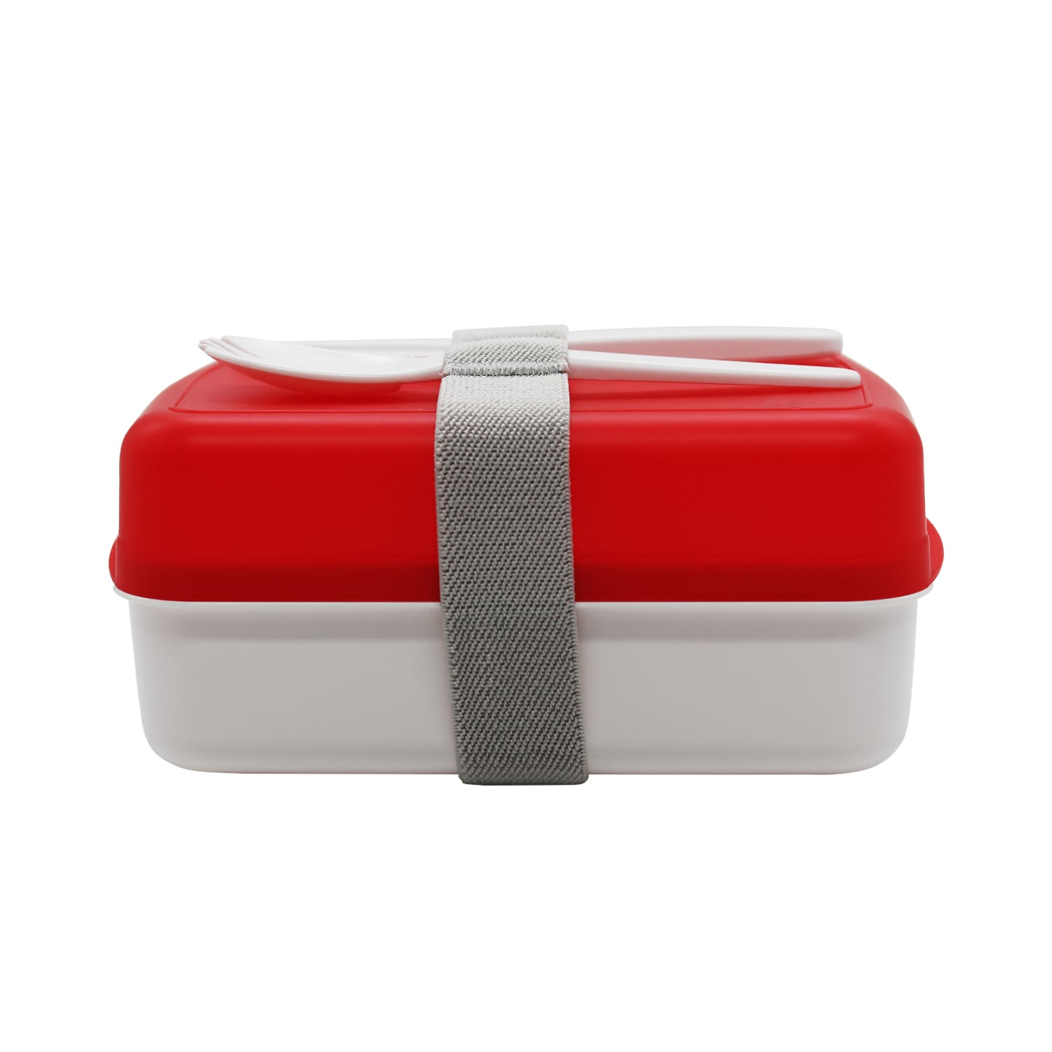 Ланч-бокс Lunch Blue line со столовыми приборами (красный)-1