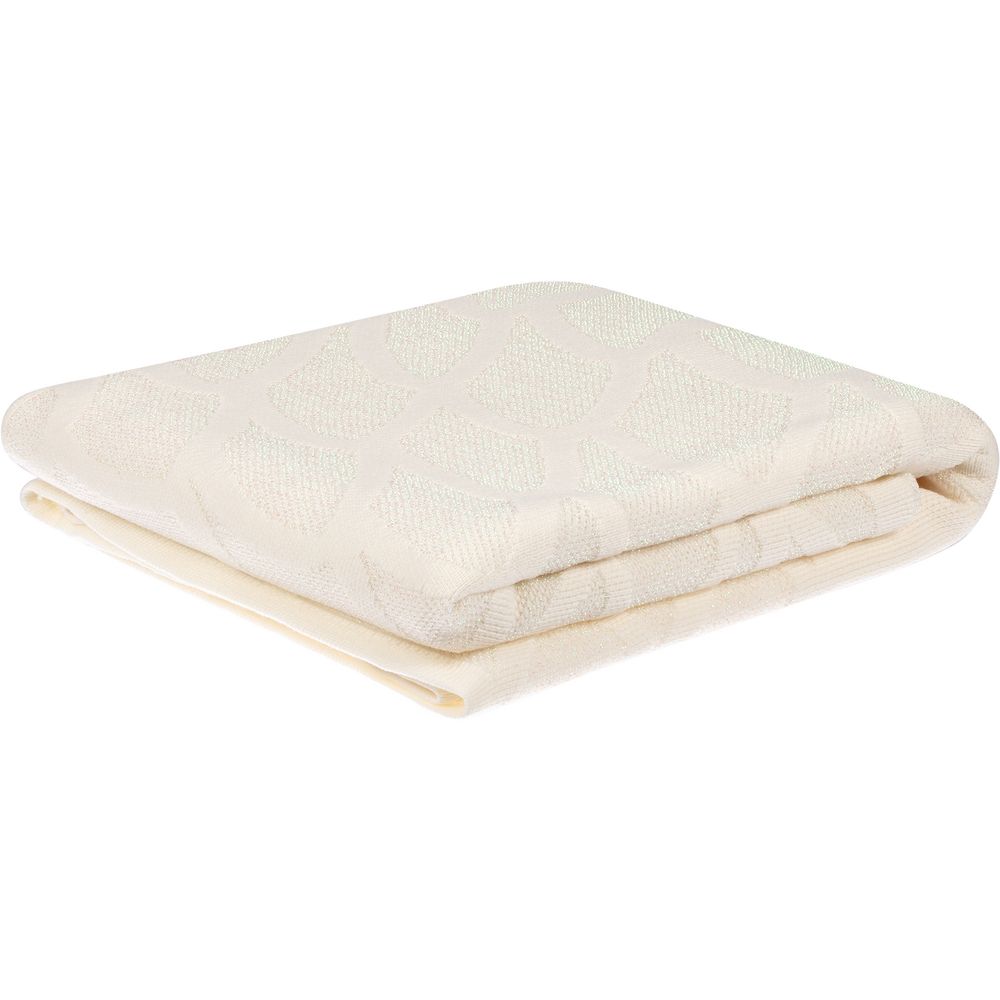 Плед Serpentica, молочный с люрексом-2