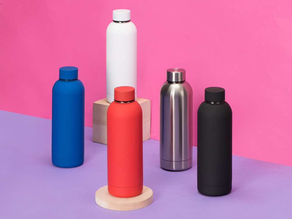 Вакуумная термобутылка Cask Waterline, soft touch, 500 мл, белый-7