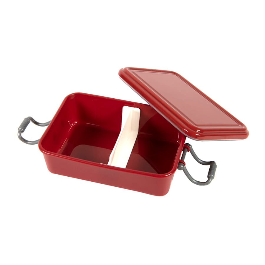 Ланч-бокс MEAL, пластик, 2 отделения, красный-1