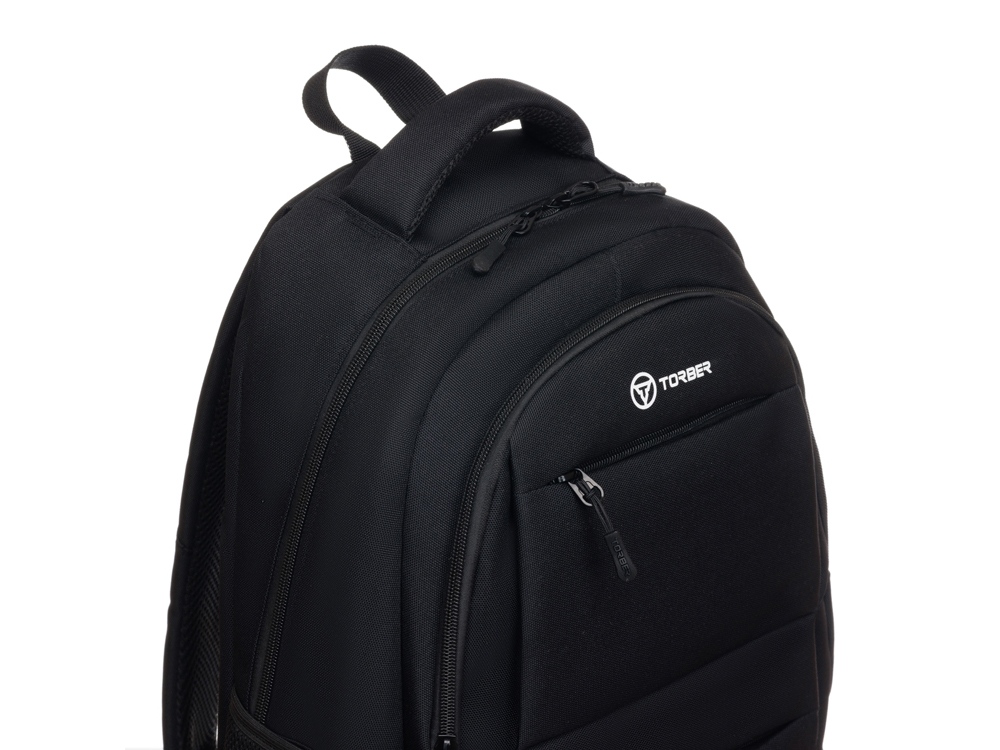 Рюкзак TORBER CLASS X, черный, полиэстер 900D, 45 x 30 x 18 см + Мешок для сменной обуви в подарок!-9