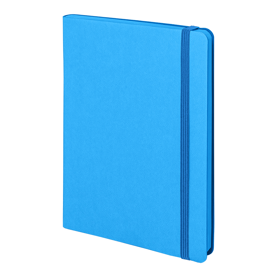 Ежедневник недатированный Shady, А5,  лазурный, кремовый блок в линейку, синий обрез, лазурный-0