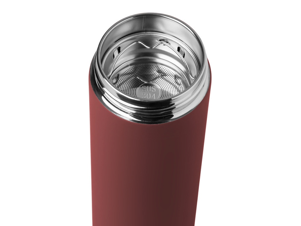 Термос Confident с покрытием soft-touch 420мл, бургунди-7