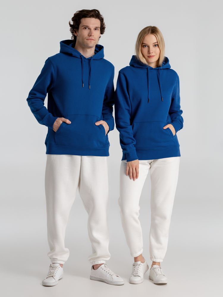 Толстовка с капюшоном унисекс King, ярко-синяя-6