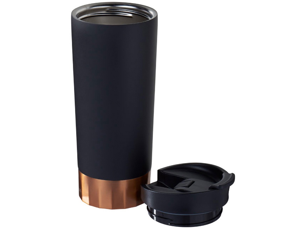 Вакуумный термос Peeta с медным покрытием, черный-2