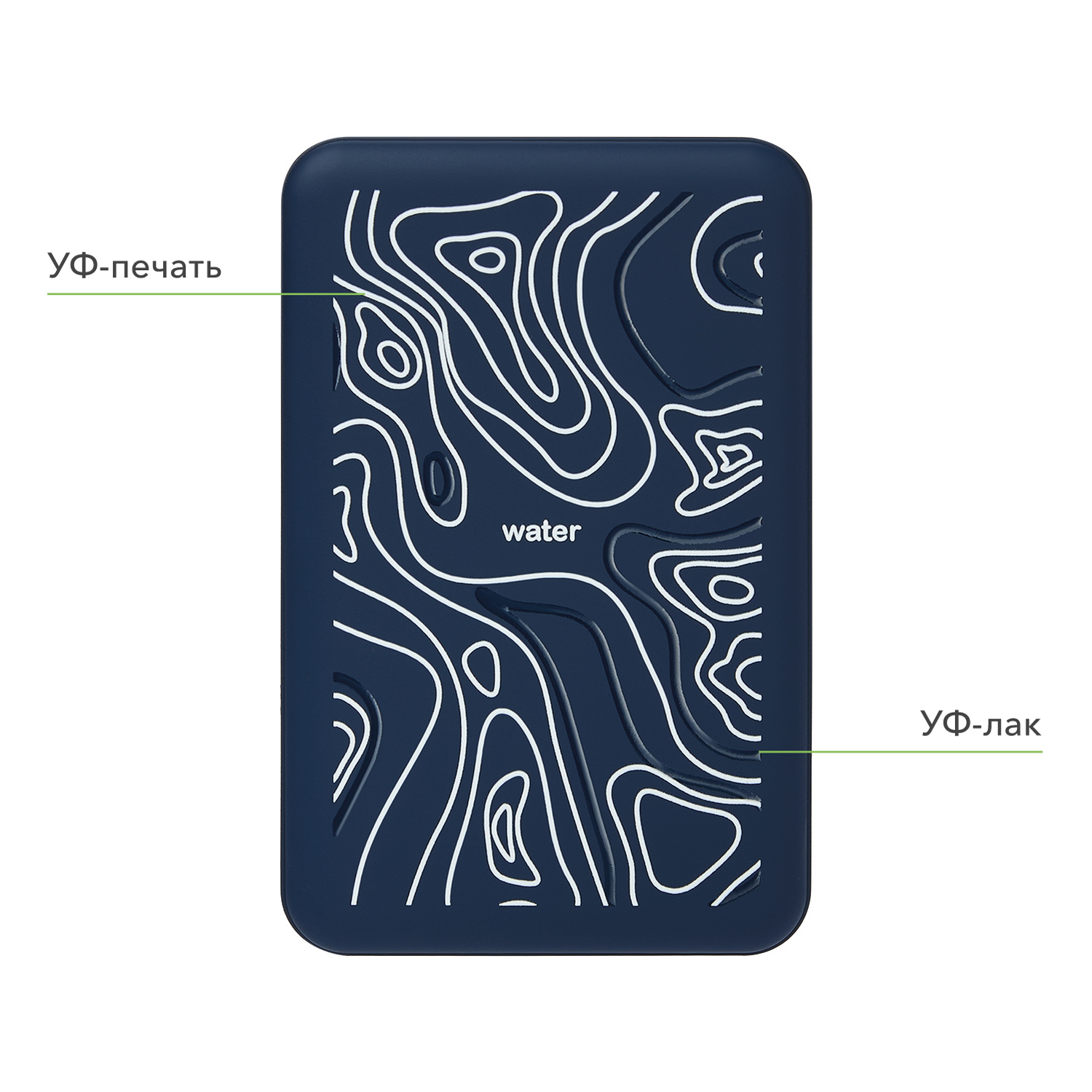 Внешний аккумулятор Ларго PD (Largo PD) 5000mAh с функцией беспроводной зарядки 15W, синий-11