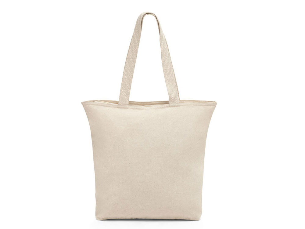 HACKNEY. Сумка из 100% хлопка на застежке, Натуральный светлый-0