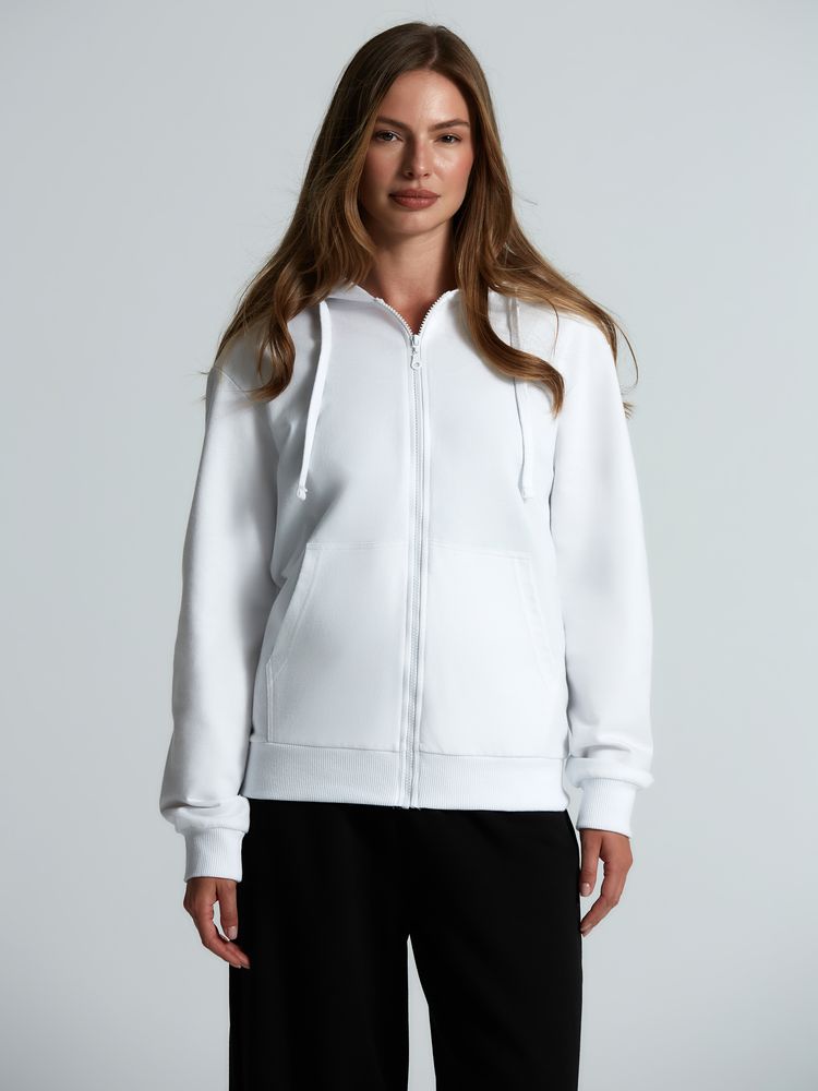 Толстовка на молнии с капюшоном Siverga 2.0, белая-6