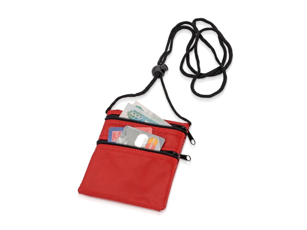 Нагрудный кошелек Путешествие, красный-1