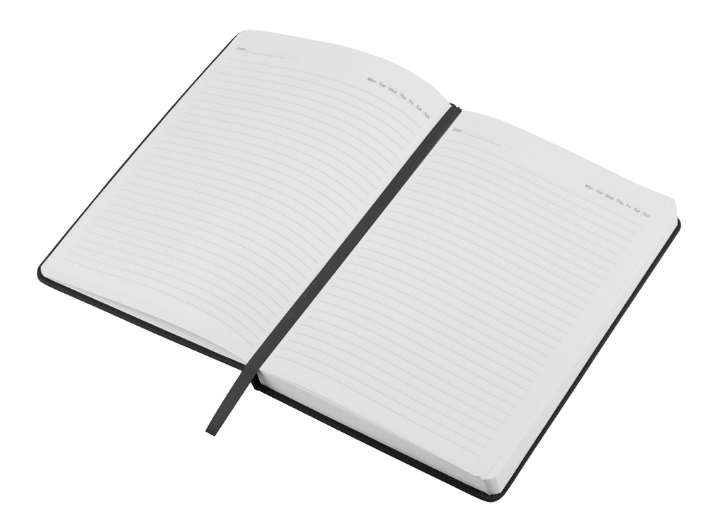 Бизнес-блокнот C2 софт-тач, твердая обложка, 128 листов, черный-3